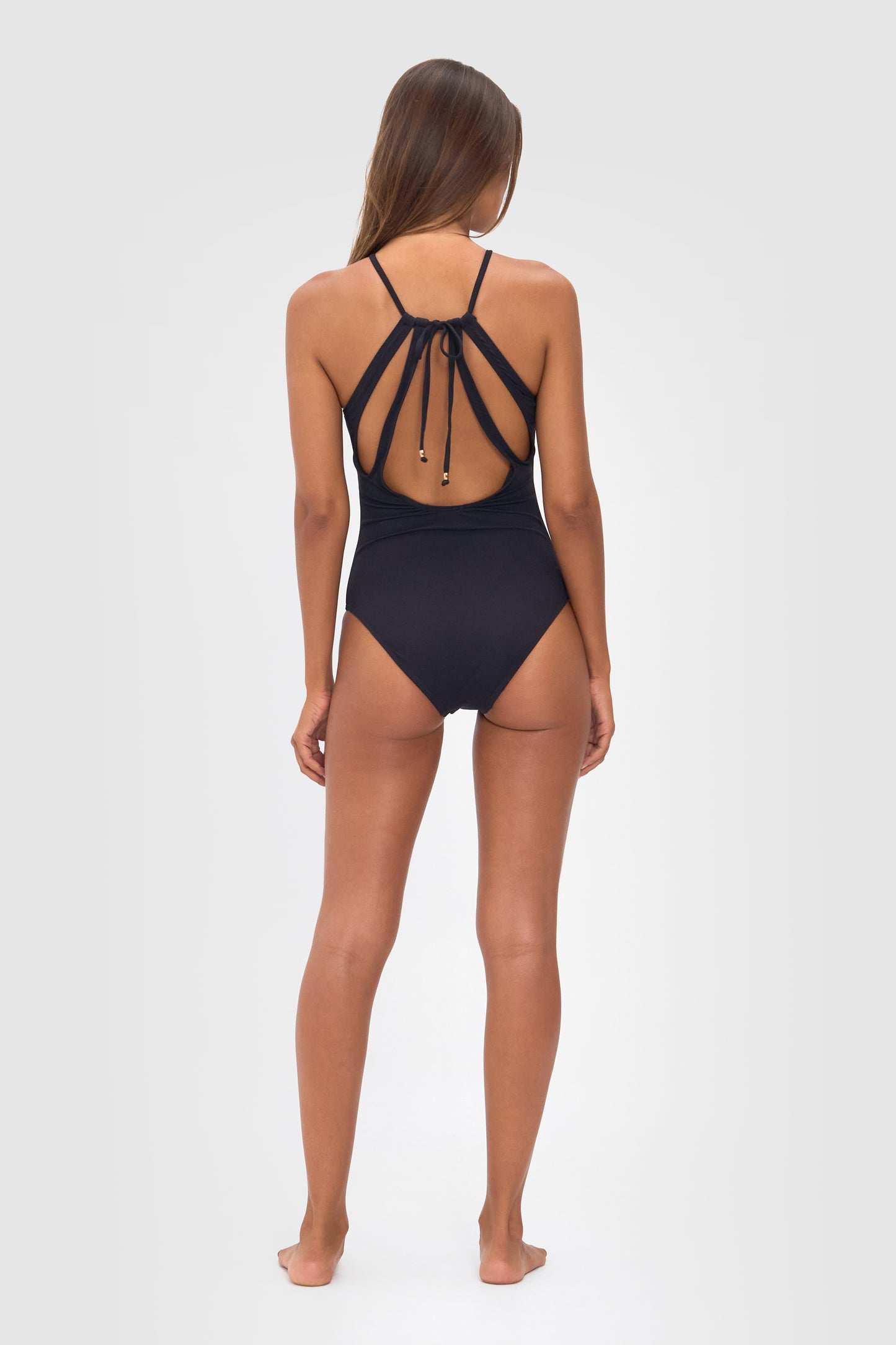 Ellery and Moss X Contessa Volpi One Piece Swimsuit - Black Ribbed