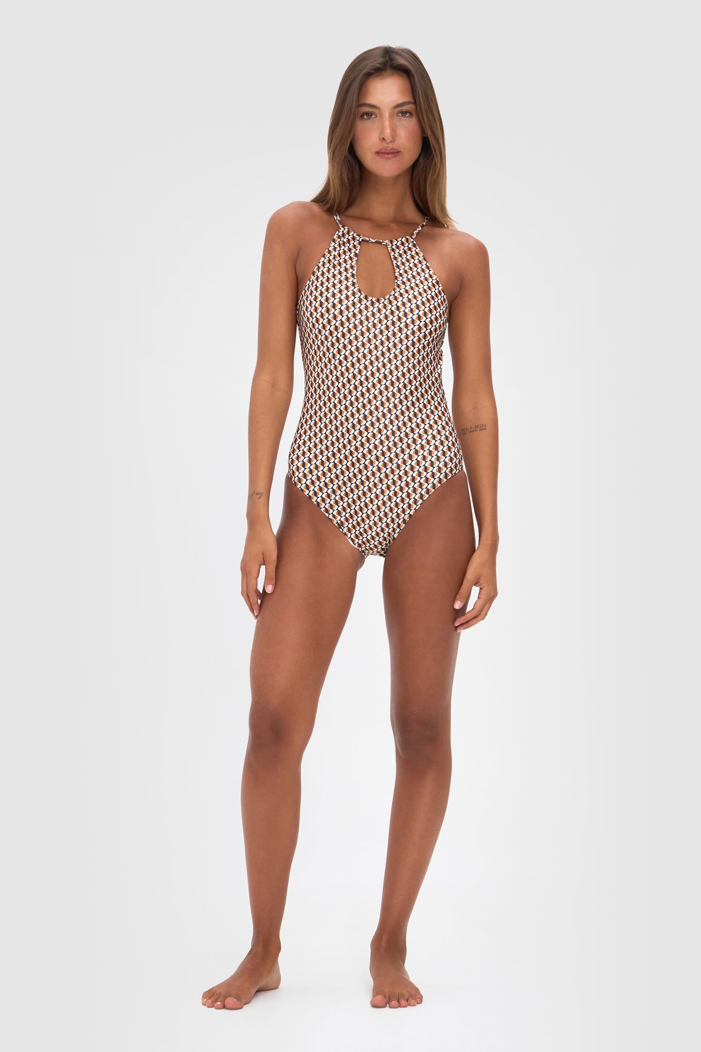 Ellery and Moss X Contessa Volpi One Piece Geo Print