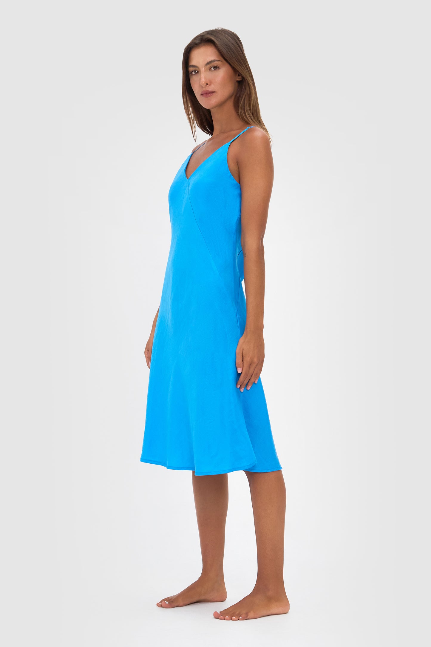 Ellery and Moss Adeline Short Bias Dress - Blue Opal