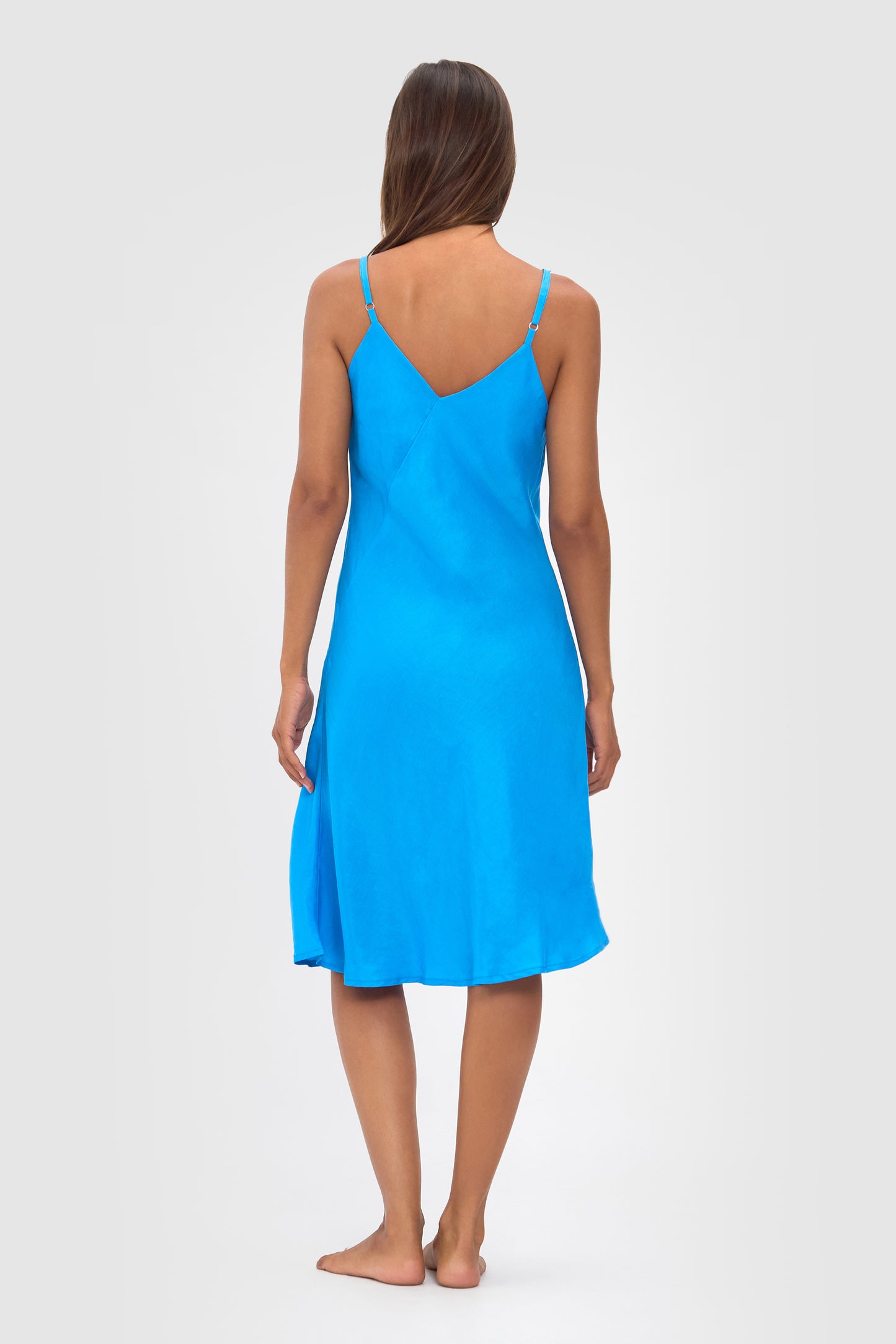 Ellery and Moss Adeline Short Bias Dress - Blue Opal