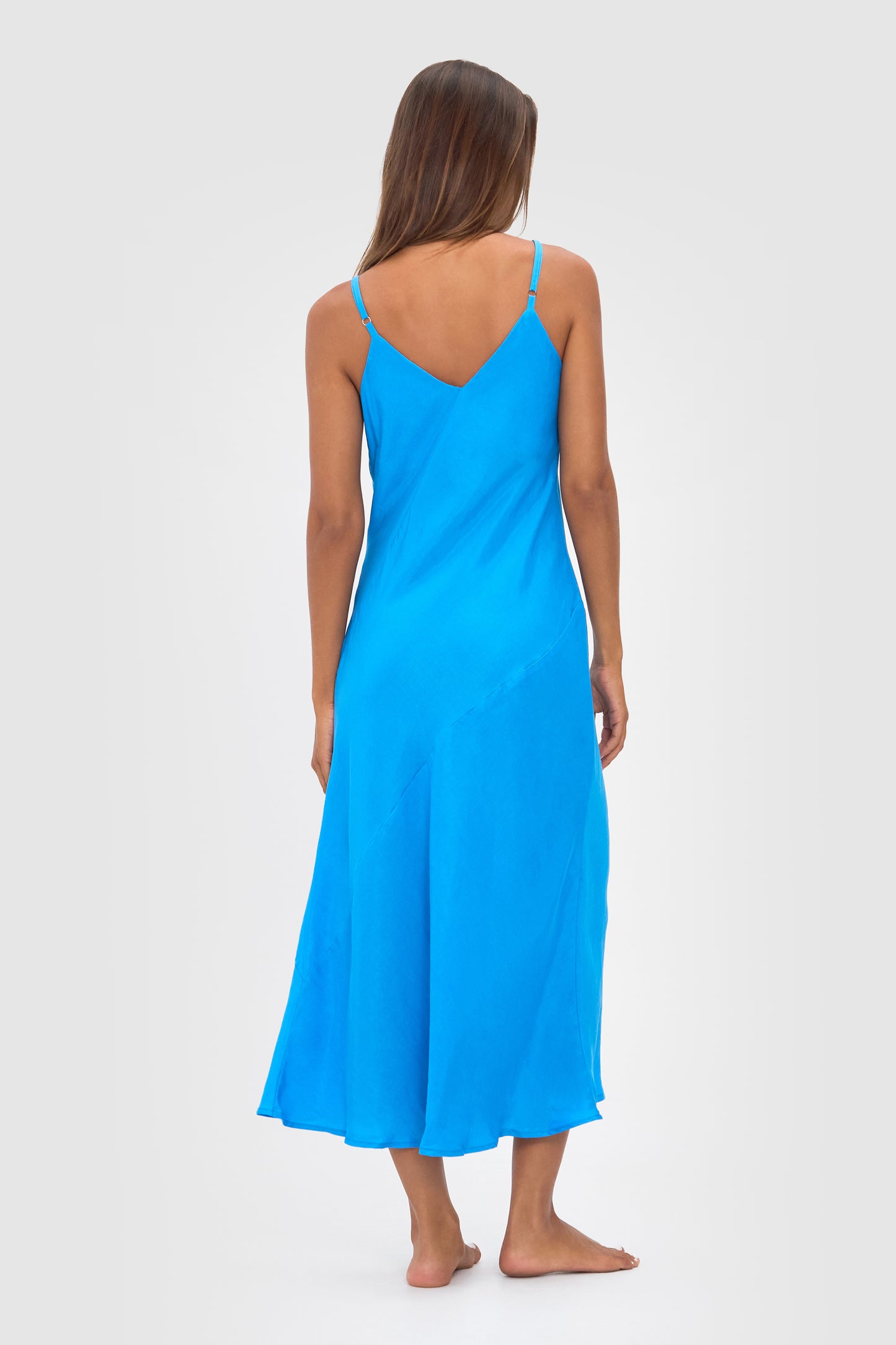 Ellery and Moss Adeline Midi Bias Dress - Blue Opal