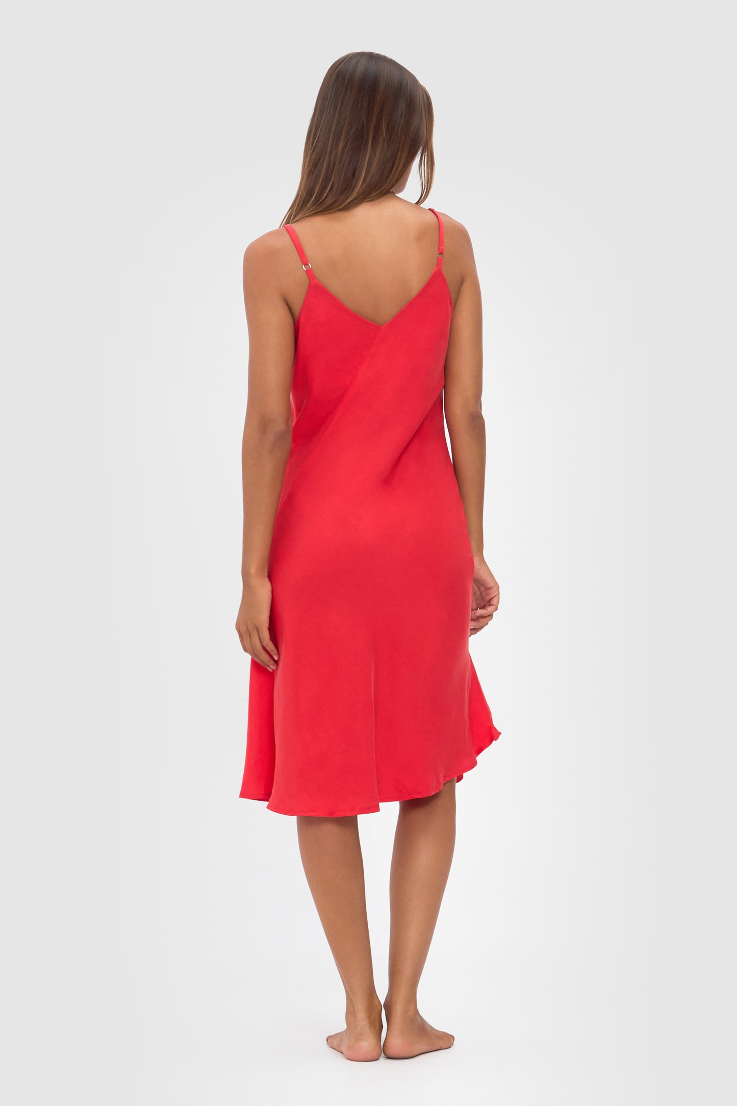 Ellery and Moss Adeline Short Bias Dress - Fire Red