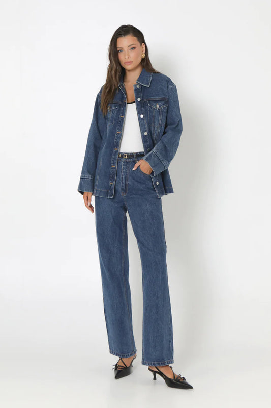 Madison The Label Alba Denim Shirt - Indigo Denim