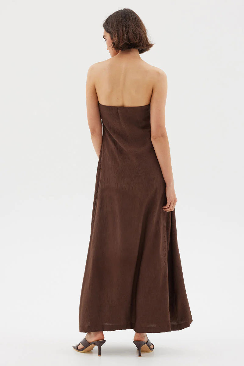 Sovere Studio Semira Maxi Dress in Cocoa Bean