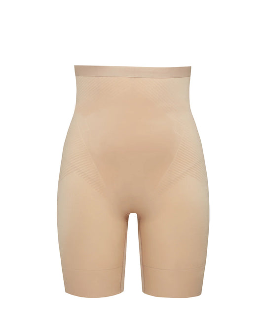 Spanx Thinstincts 2.0 High-Waisted Mid-Thigh Short - Champagne Beige - 10233R