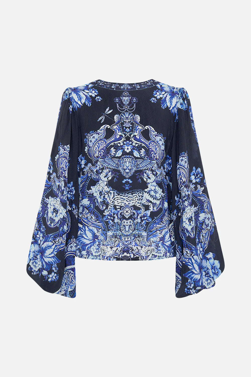 Camilla Delft Dynasty V-Neck Blouson Blouse