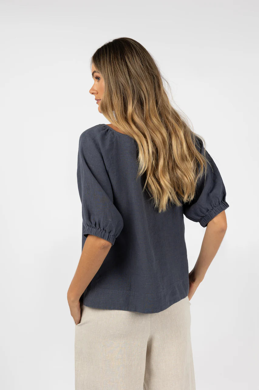 Humidity Lifestyle Lagoon Blouse - Steel