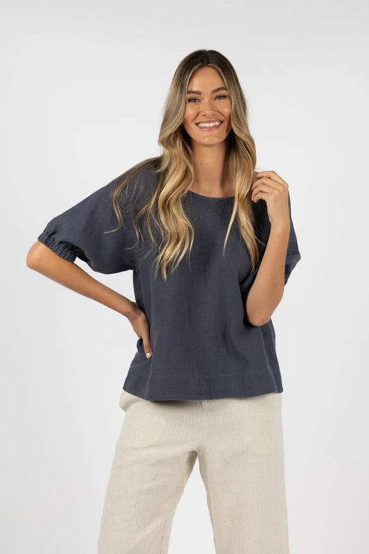 Humidity Lifestyle Lagoon Blouse - Steel