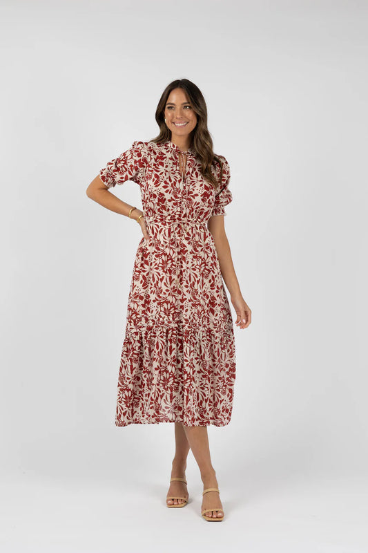 Humidity Lifestyle Eden Maxi Dress - Brick