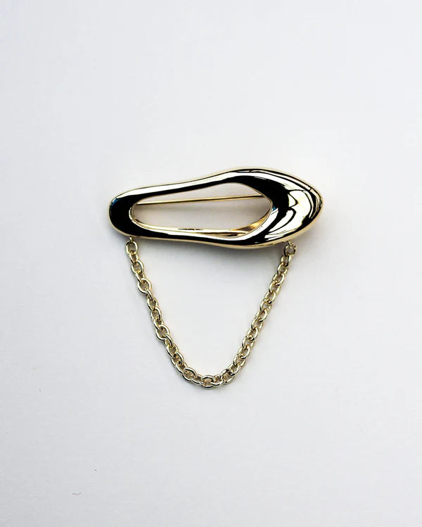 F+H Studios Organic Link Brooch + Chain