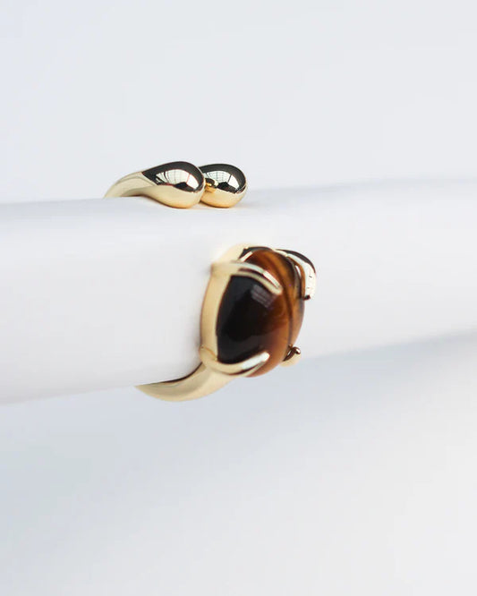 F+H Studios Accord Gemstone Ring - Tiger's Eye