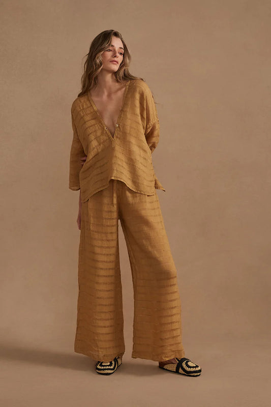 Estilo Emporio Villa Pant - Ochre Stripe