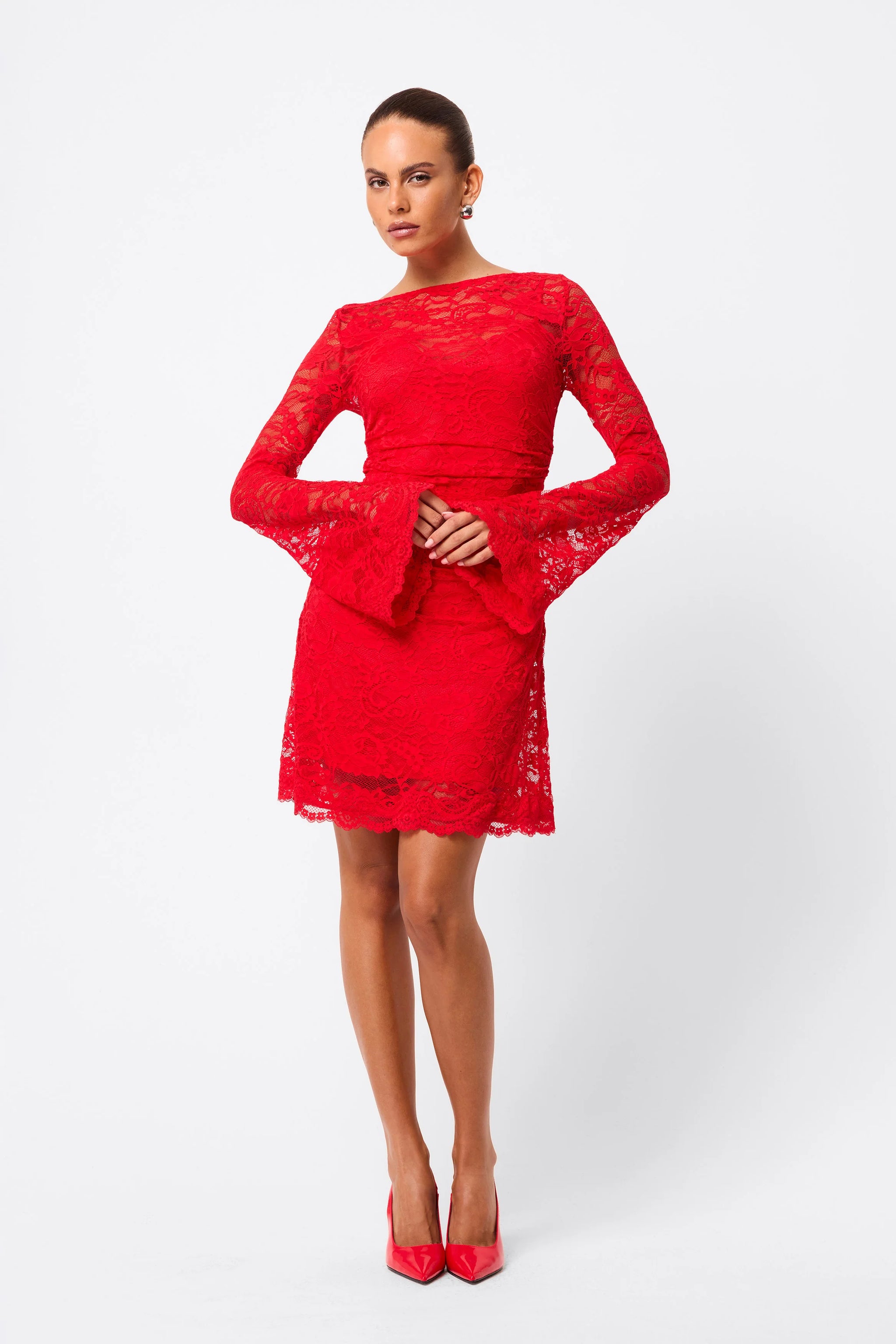 red lace dress australia ABIGAIL Red Lace Dress With Pearl Buttons Aline Dress Rockabilly Custom  Made
