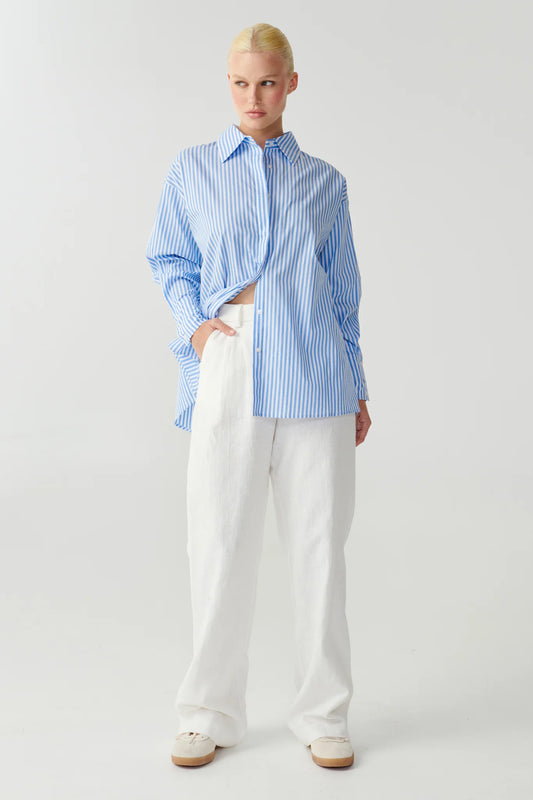RAEF The Label Luna Shirt Blue/White Stripe