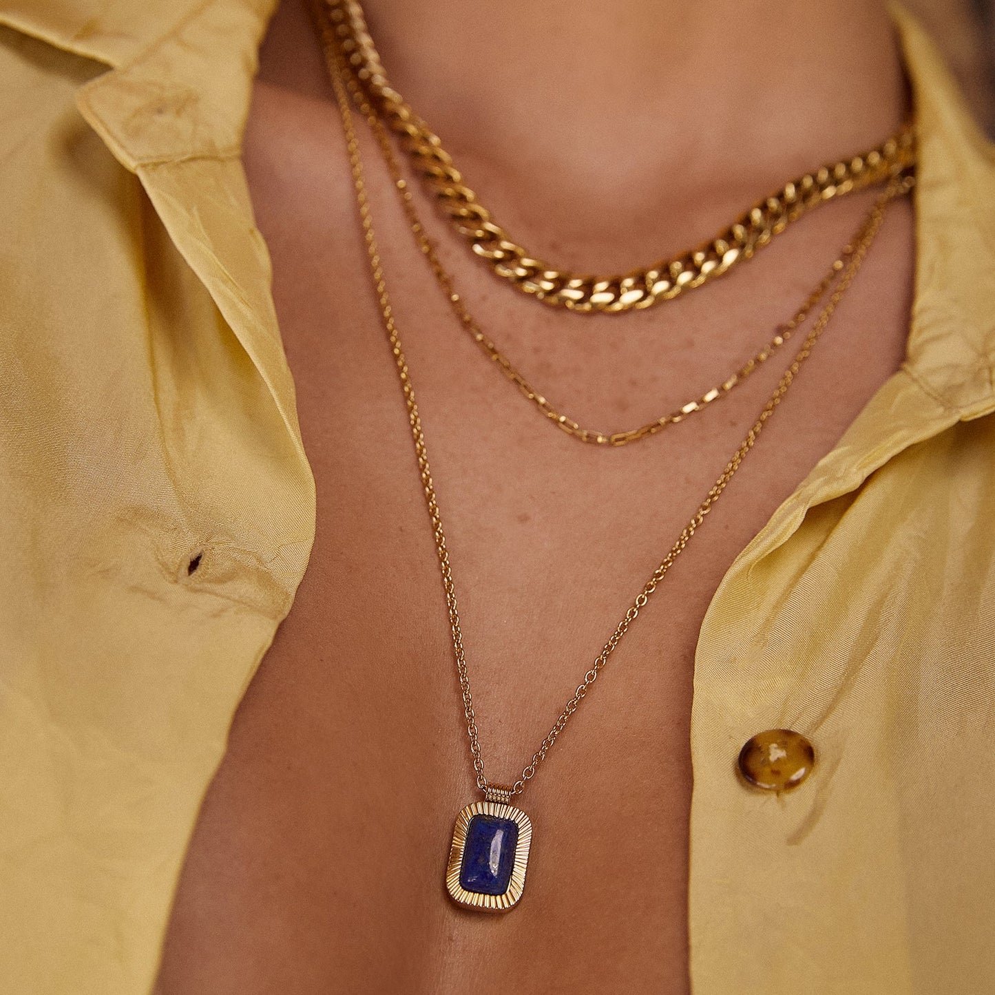 Arms of Eve Teo Gold Necklace - Lapis