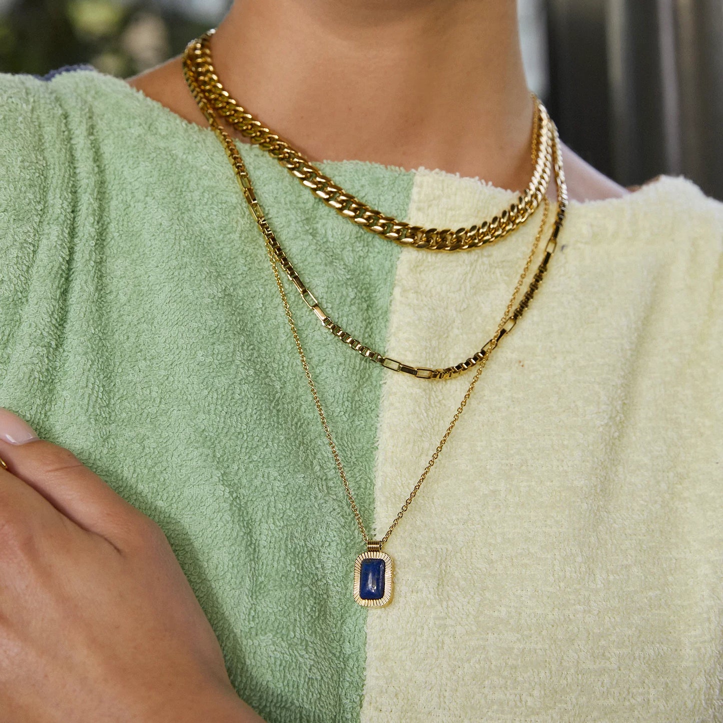 Arms of Eve Teo Gold Necklace - Lapis