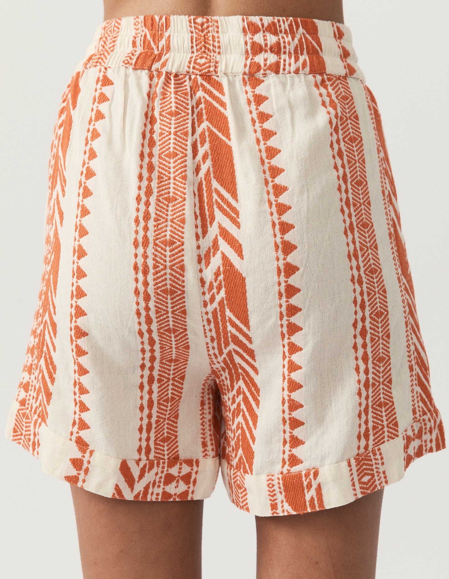 MOS The Label Carina Shorts - Orange Stripe