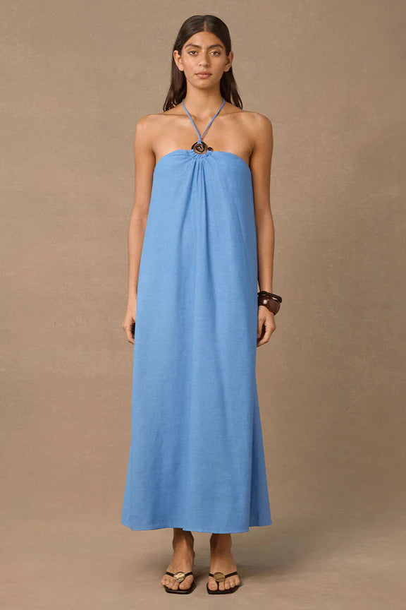 Mon Renn Aelia Midi Dress - Blue