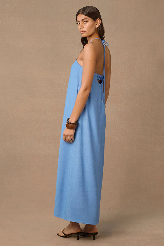 Mon Renn Aelia Midi Dress - Blue