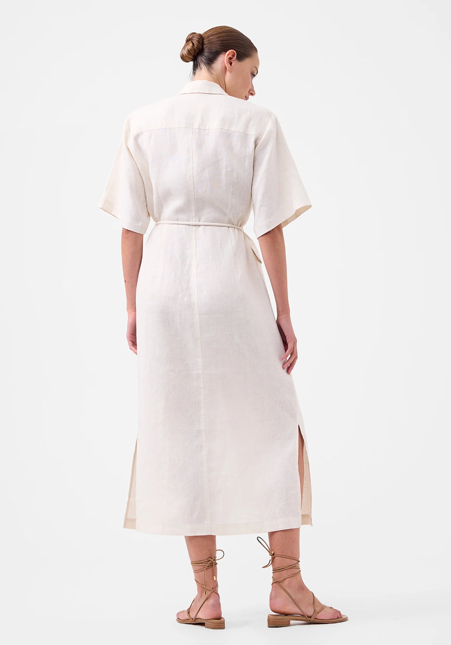 Morrison Avaline Linen Shirt Dress - Ecru