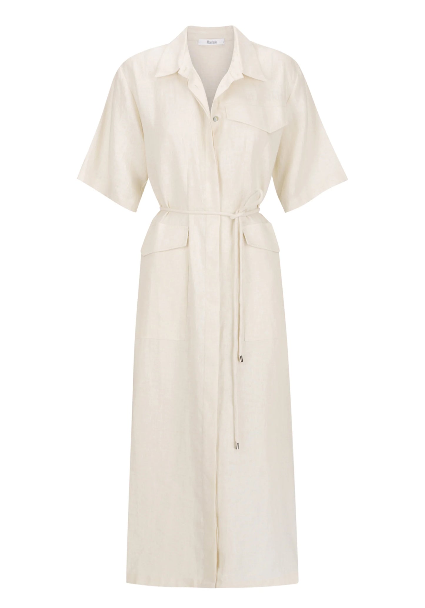 Morrison Avaline Linen Shirt Dress - Ecru