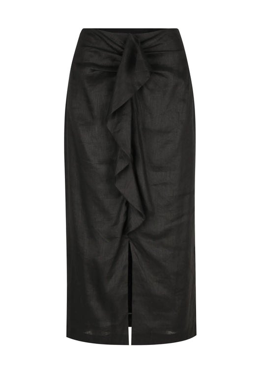 Morrison Savasi Linen Skirt Black