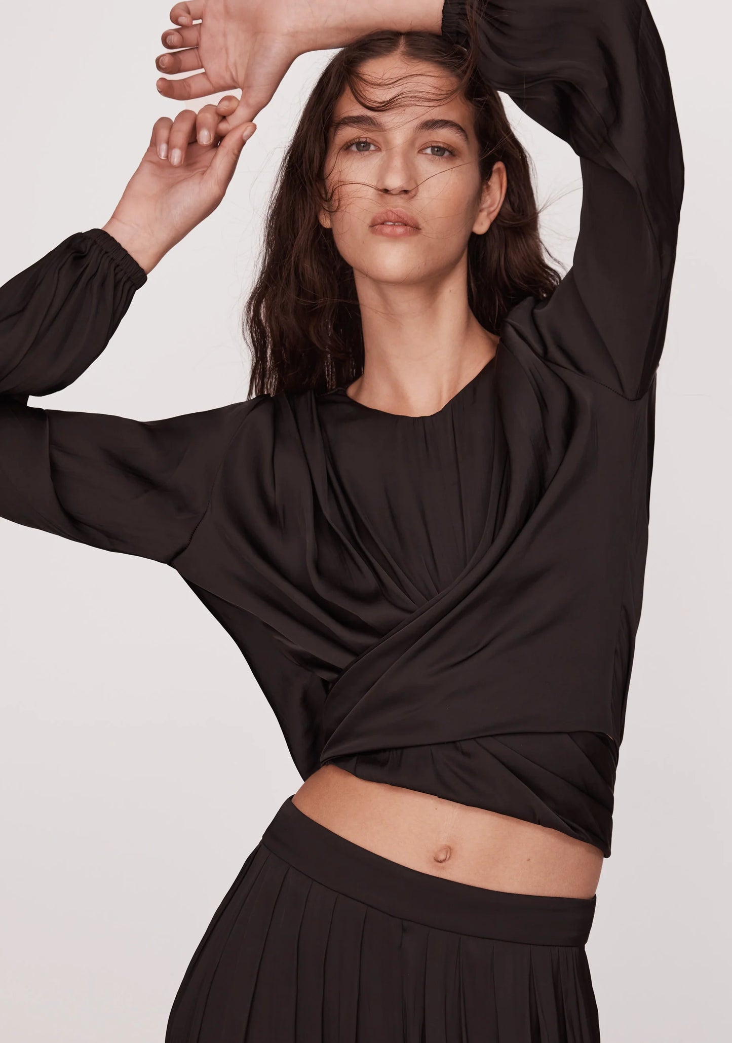 Morrison Oriana Wrap Top - Black