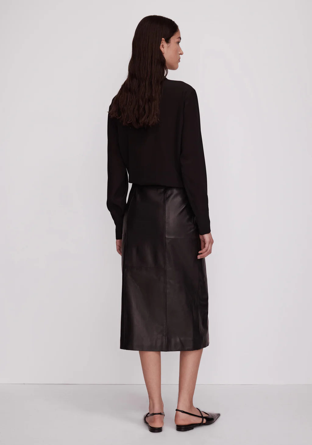 Morrison Patti Leather Skirt - Black