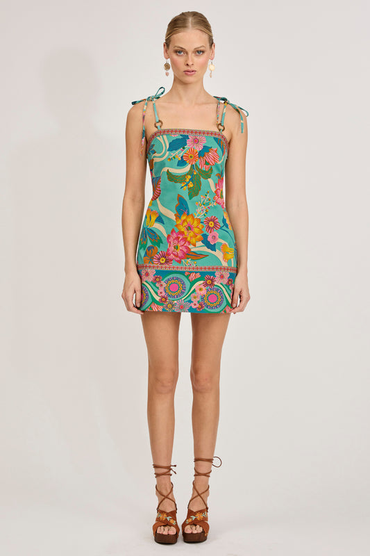 Nine Lives Bazaar Sunny Mini Dress - Summer Sky