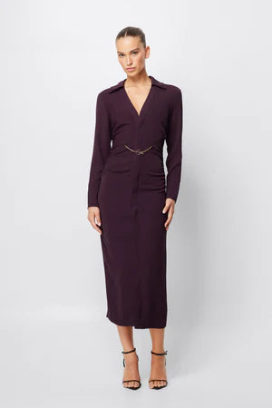 Mossman Loose Ends Midi Dress - Wine