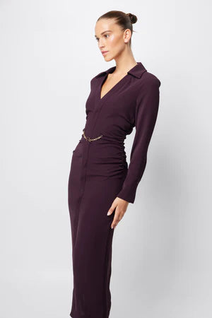 Mossman Loose Ends Midi Dress - Wine