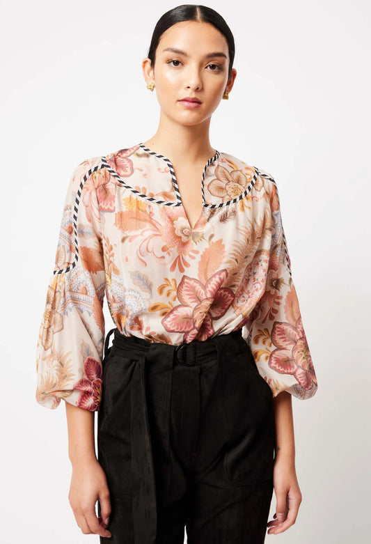 Once Was Altair Cotton Silk Top in aries Floral