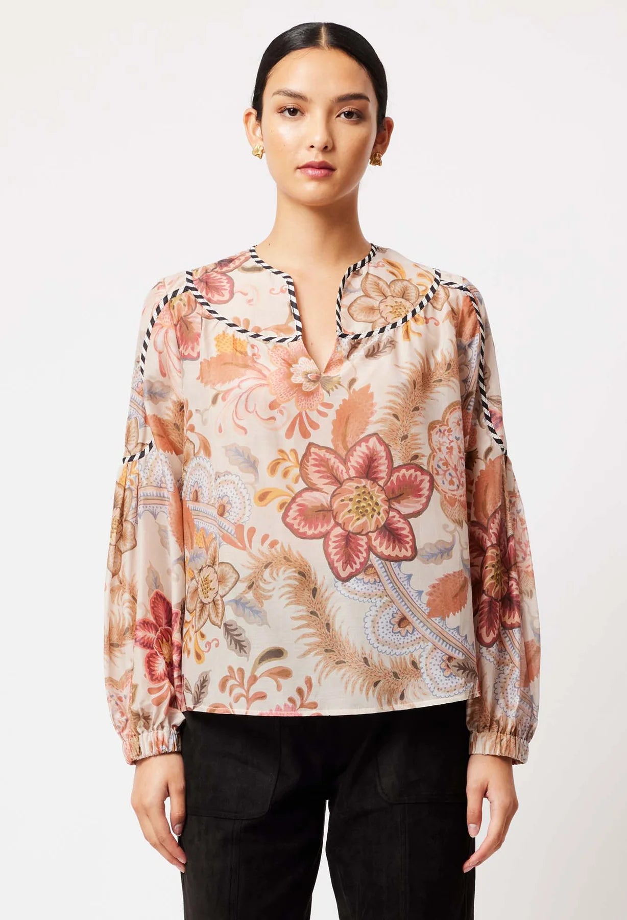 Once Was Altair Cotton Silk Top in aries Floral