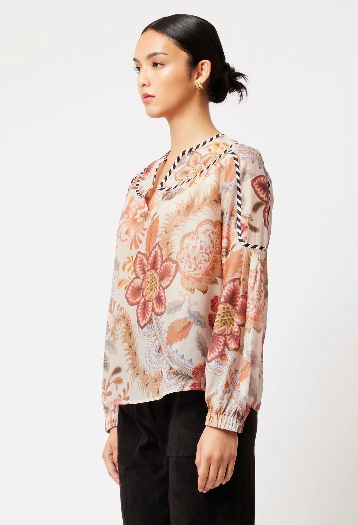 Once Was Altair Cotton Silk Top in aries Floral