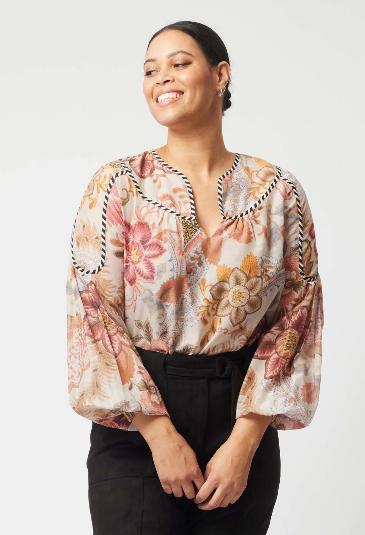 Once Was Altair Cotton Silk Top in aries Floral