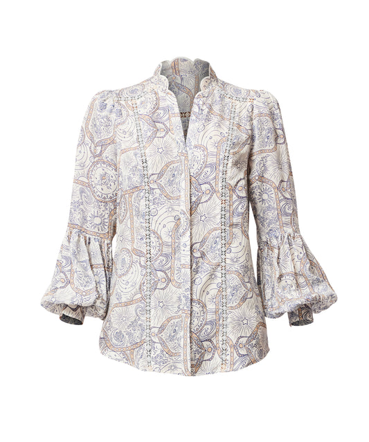 Once Was Vega Viscose Cupro Shirt in Astral