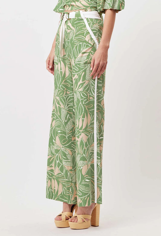 Once Was Grace Linen Viscose Pant in Jungle Tropico