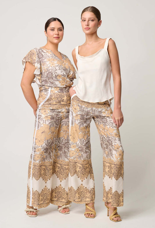 Once Was Danxia Linen Viscose Pant - Golden Mallow