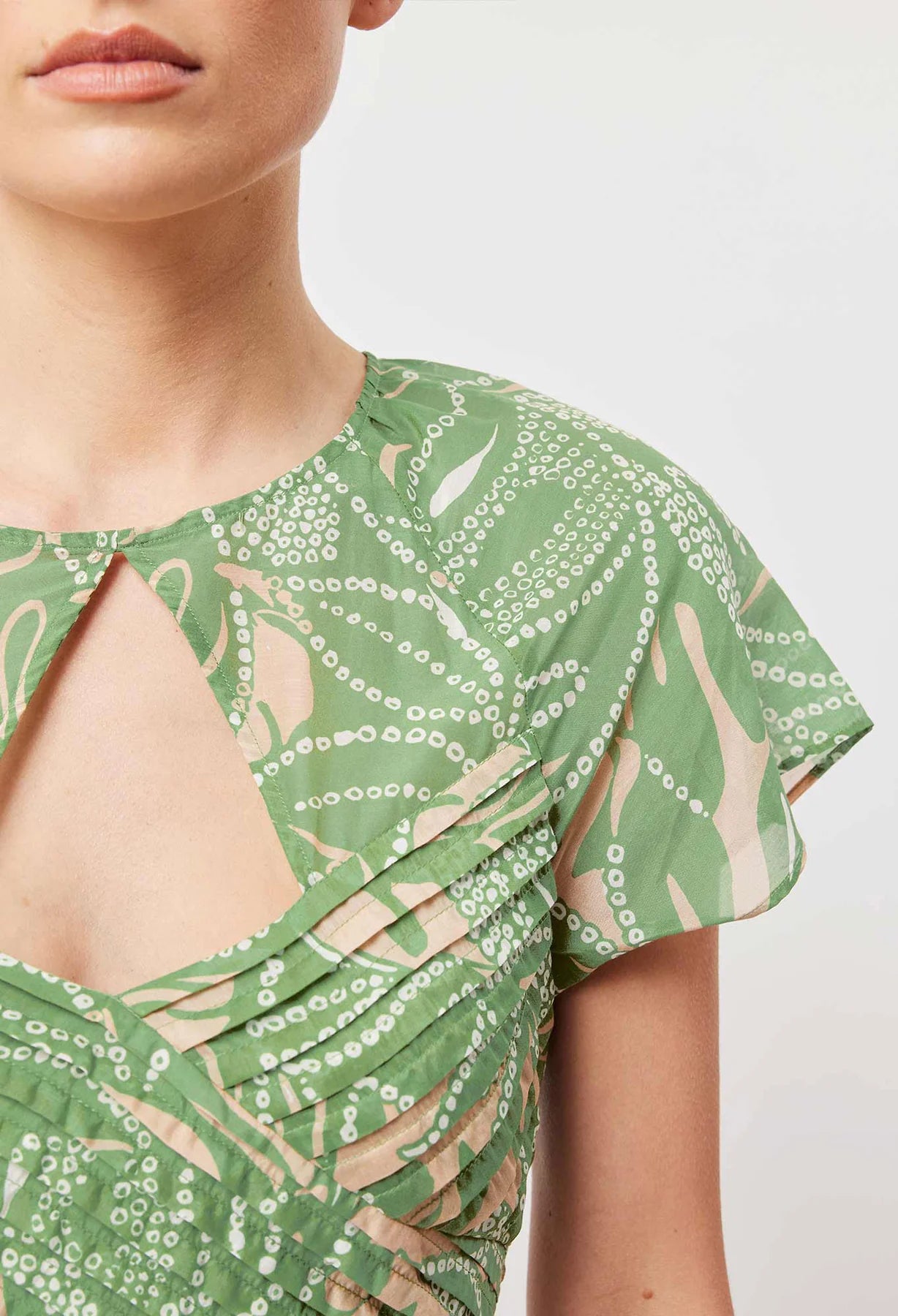 Once Was Rio Cotton Silk Midi Dress in Jungle Tropico