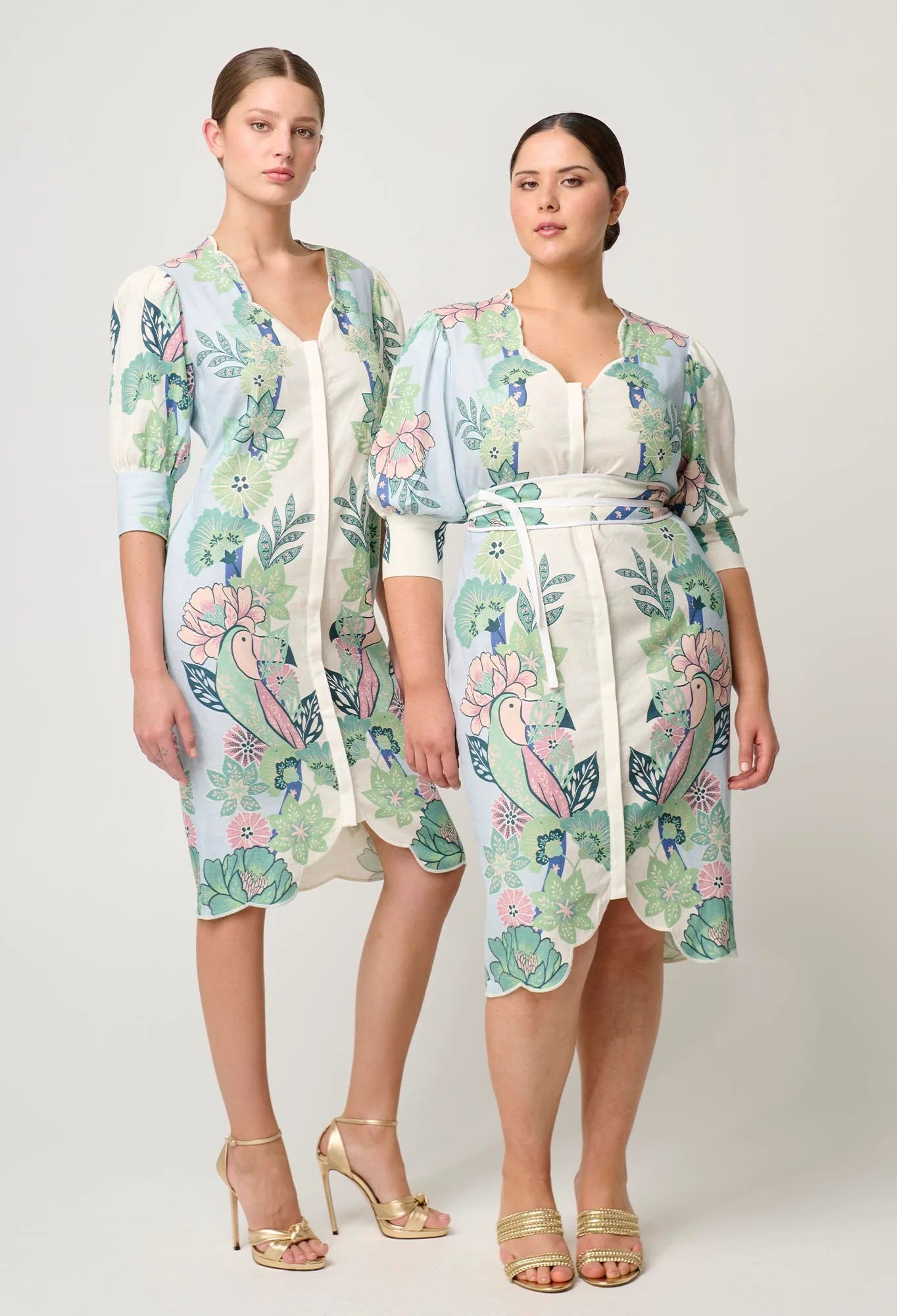 Once Was Augustine Embroidered Linen Viscose Dress in Paradi Flè Print