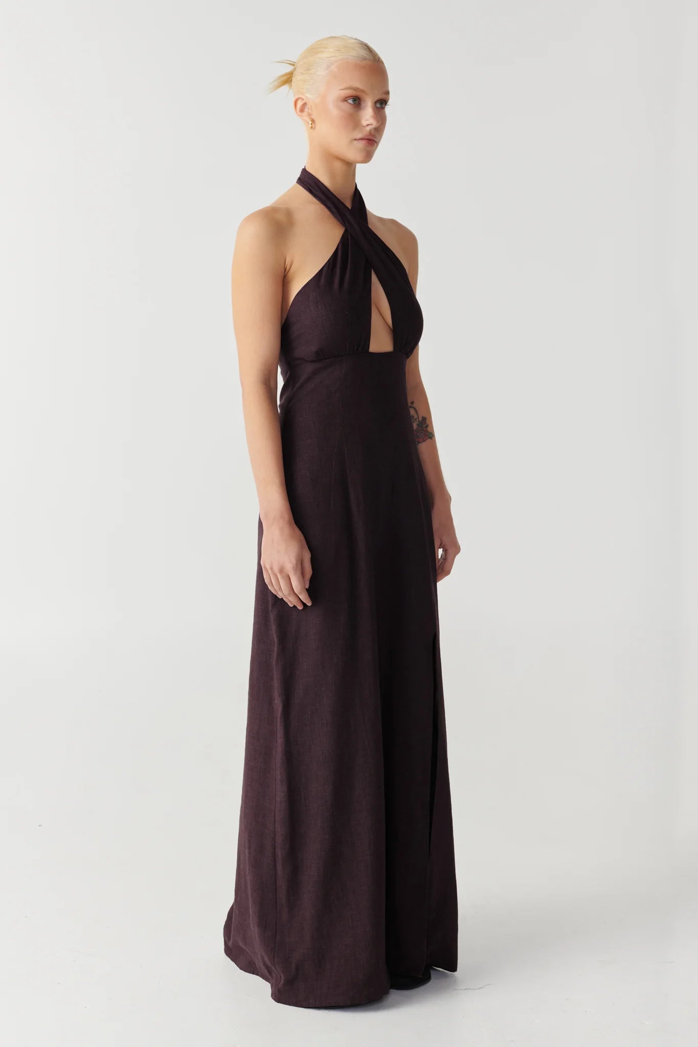 RAEF The Label Orlie Maxi Dress - Dark Oak