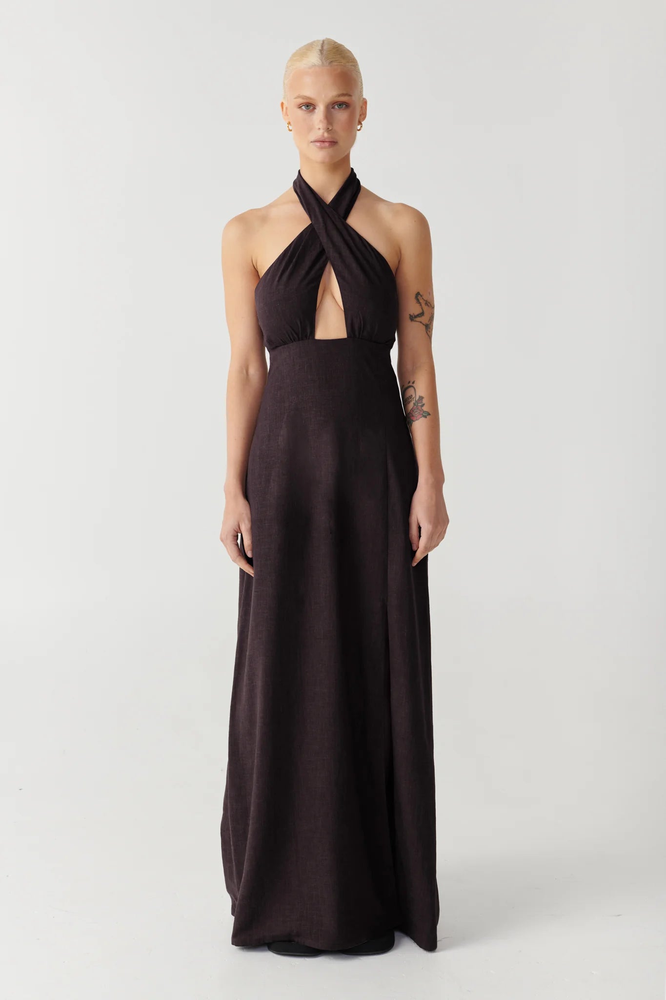 RAEF The Label Orlie Maxi Dress - Dark Oak