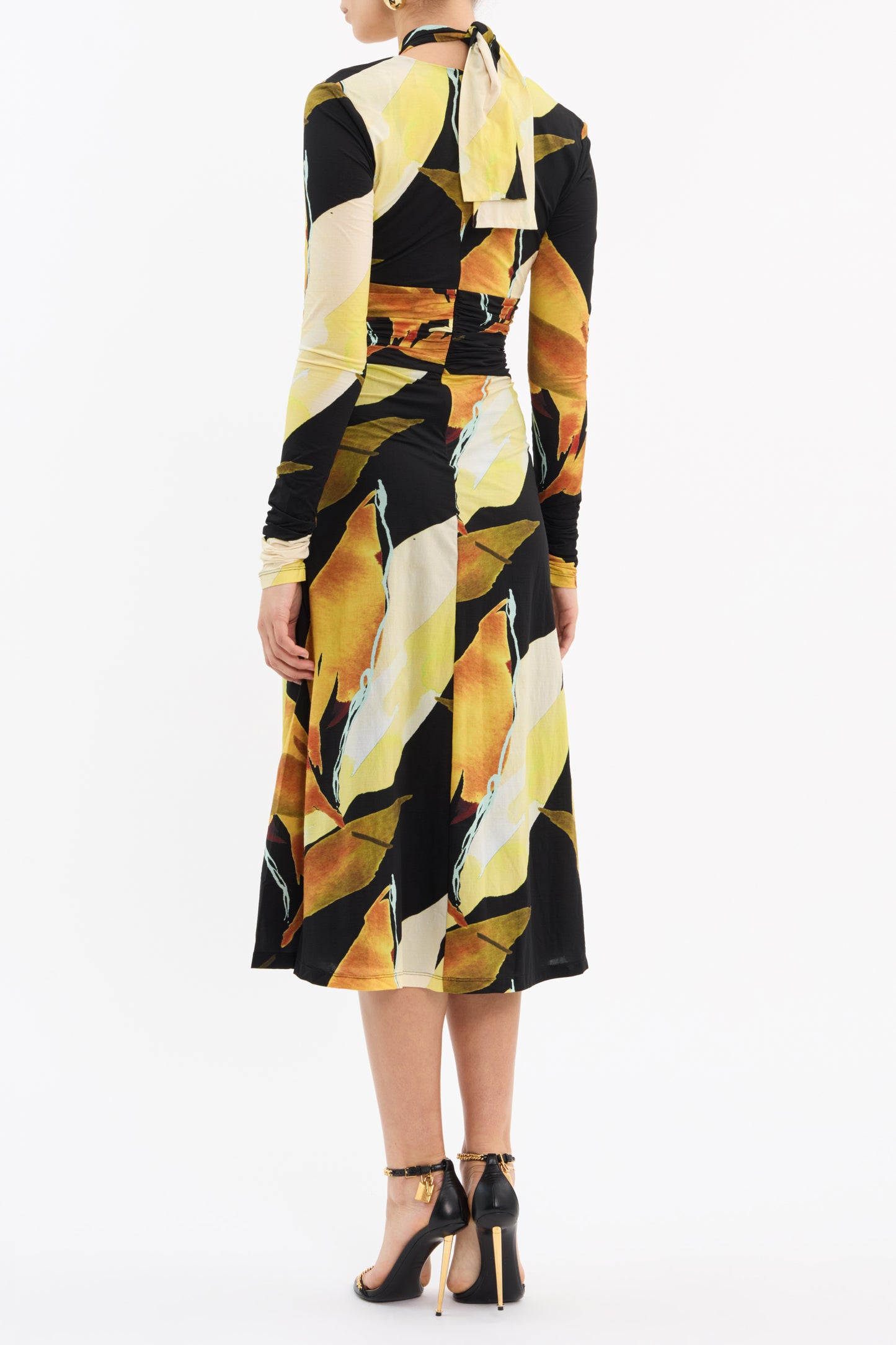 Rebecca Vallance Petals of Paradise Long Sleeve Midi