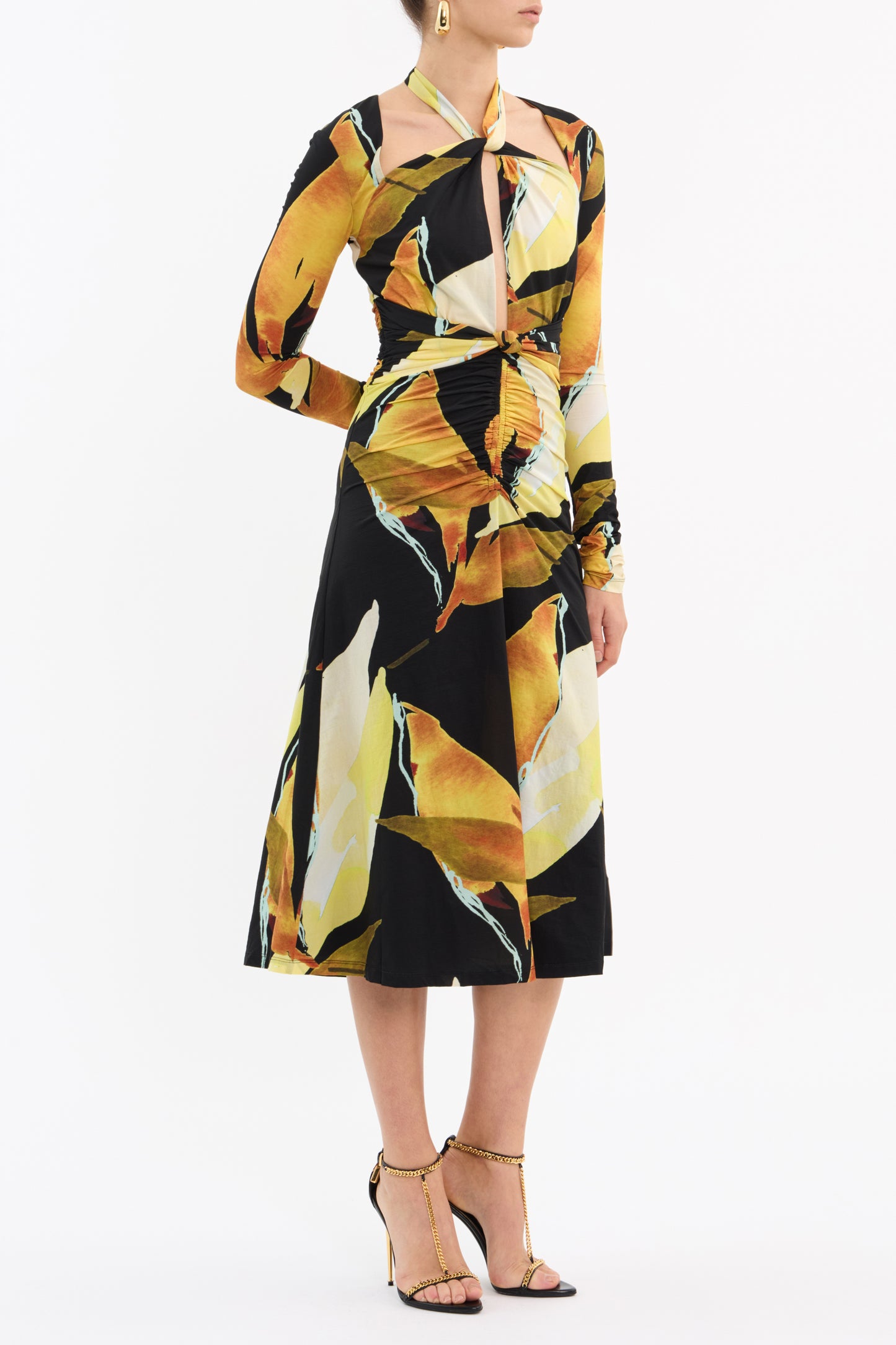 Rebecca Vallance Petals of Paradise Long Sleeve Midi