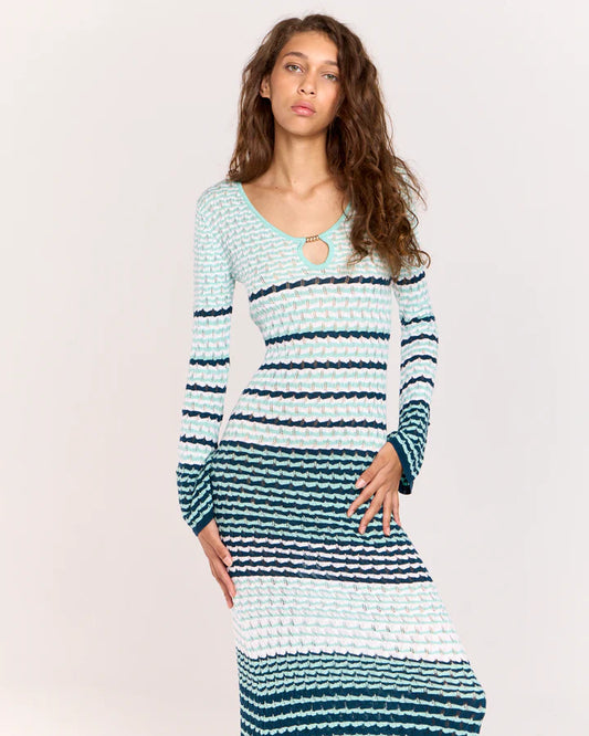 Romy the Brand Havana Dress - Green Stripe