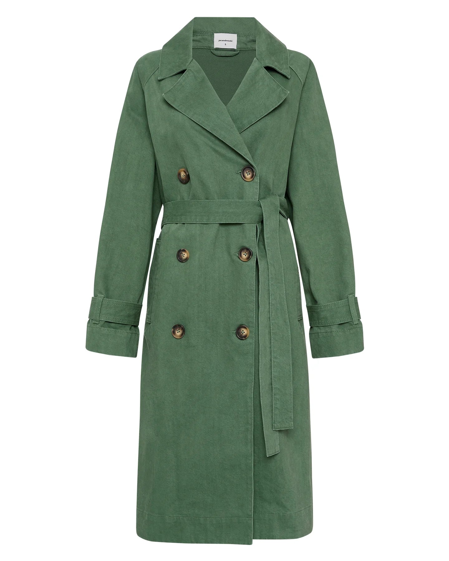 Jac & Mooki Trench Coat - Sage