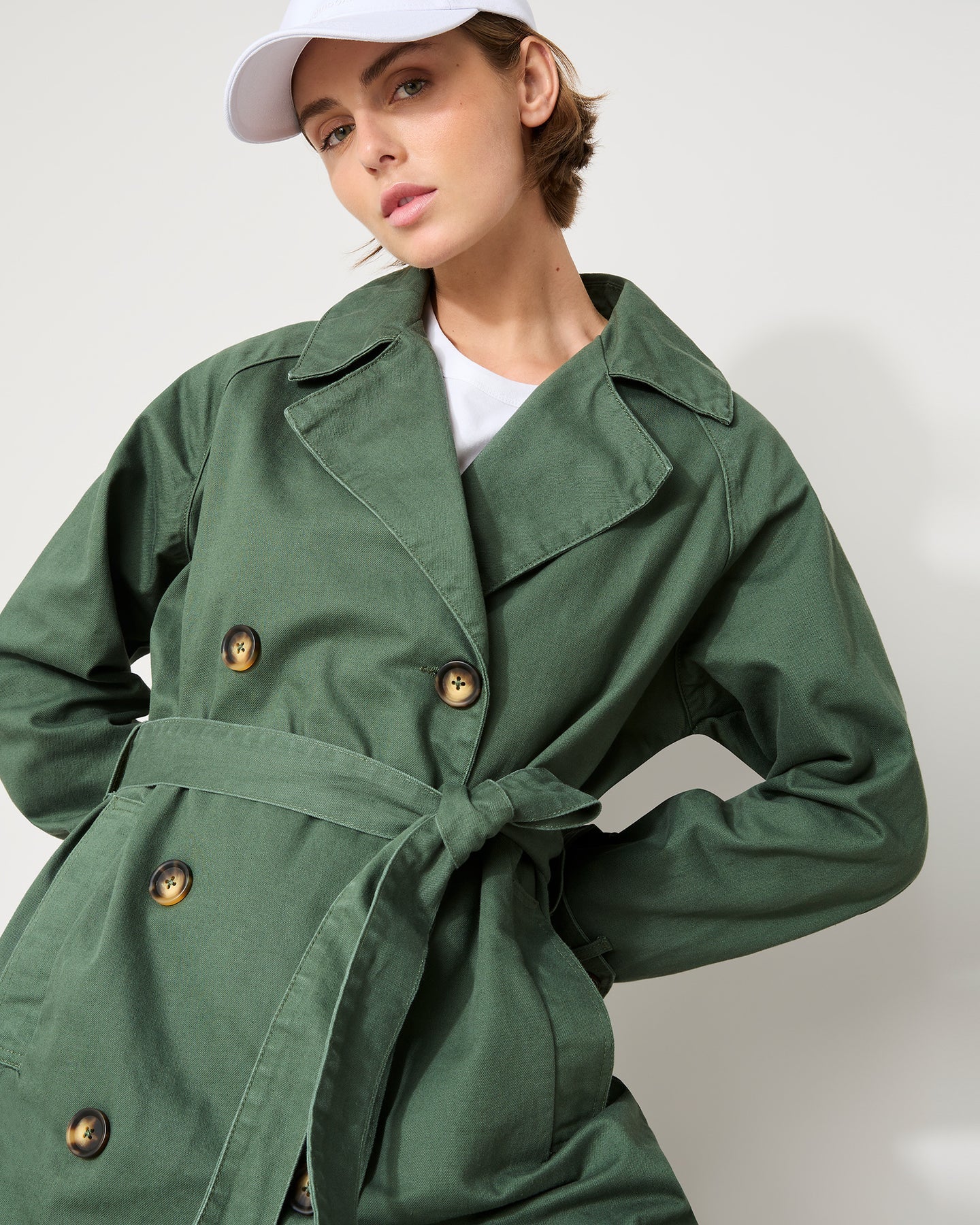 Jac & Mooki Trench Coat - Sage