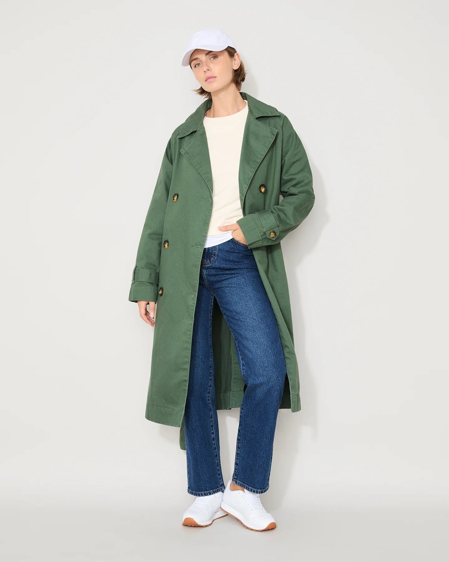 Jac & Mooki Trench Coat - Sage