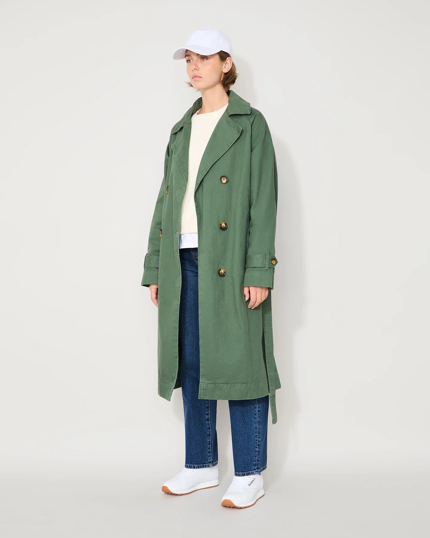 Jac & Mooki Trench Coat - Sage