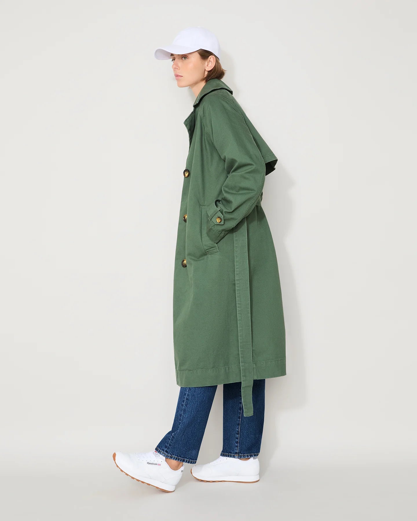 Jac & Mooki Trench Coat - Sage